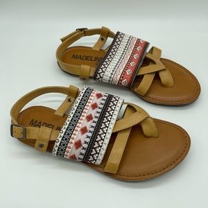 Madeline Girl Tribal Boho sandals “Dicey” style size 6